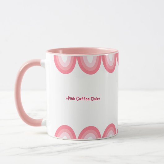 Cute Pink Feminine Coffee Cup マグカップ (左)