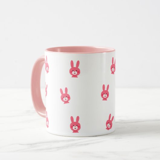Cute Pink Feminine Coffee Cup マグカップ (正面左)