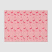 Cute Pink Flamingo and Dots Pattern 薄葉紙 (正面)