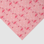 Cute Pink Flamingo and Dots Pattern 薄葉紙 (詳細)
