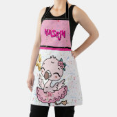 Cute pink  Flamingo Ballerina   エプロン (インサイチュ)