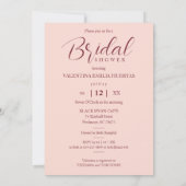 Cute Pink Floral Cowgirl Hat & Boots Bridal Shower 招待状 (裏面)