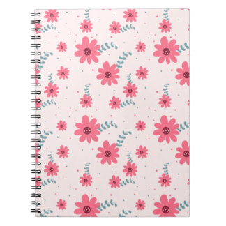 Cute Pink Floral Pattern | Daisy Flower Aesthetic  ノートブック