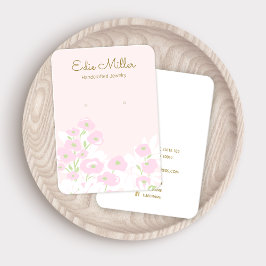  Cute Pink Floral Script  Earring Jewelry