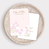  Cute Pink Floral Script  Earring Jewelry