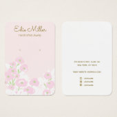  Cute Pink Floral Script  Earring Jewelry (正面&裏面)