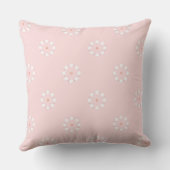 Cute Pink Flowers Double-faced Throw Pillow クッション (裏面)