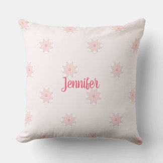 Cute Pink Flowers Double-faced Throw Pillow クッション