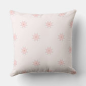 Cute Pink Flowers Double-faced Throw Pillow クッション (裏面)