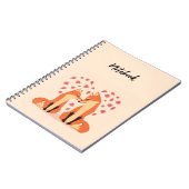 Cute Pink Fox Notebook Beautiful Animals Nature ノートブック (左側)