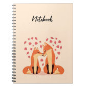 Cute Pink Fox Notebook Beautiful Animals Nature ノートブック (正面)