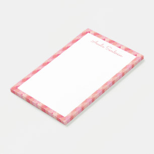 Cute Pink Geometric 縁ど Script ポストイット