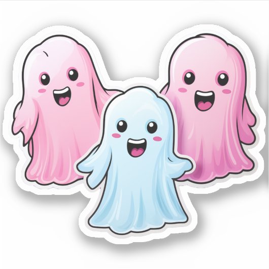Cute Pink Ghost: Sweet Ghost #10 シール (正面)