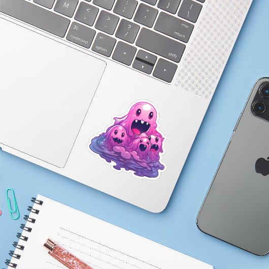 Cute Pink Ghost: Sweet Ghost #30 シール (ノートパソコンとiPhone)