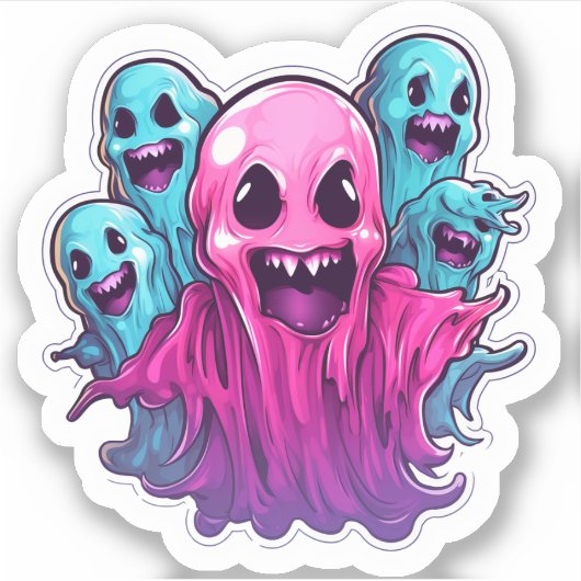 Cute Pink Ghost: Sweet Ghost #8 シール (正面)
