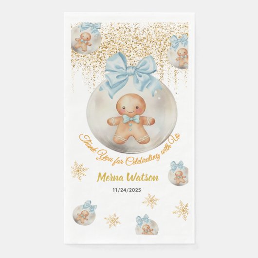  Cute Pink Gingerbread  boy in a Christmas Bauble  (正面)