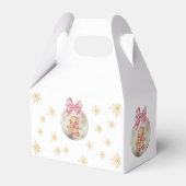 Cute Pink Gingerbread Girl Bauble Baby Shower フェイバーボックス (裏面サイド)