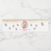 Cute Pink Gingerbread Girl Bauble Christmas Baby  ペットボトルラベル (シングルラベル)