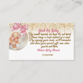 Cute Pink Gingerbread Girl Books for Baby Request エンクロージャーカード (正面)