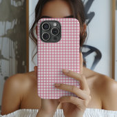 Cute Pink Gingham Pattern Case-Mate iPhoneケース