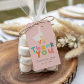Cute Pink Gingham Silly Goose Baby Shower ギフトタグ
