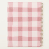 Cute Pink Gingham Strawberry Yearly Planner プランナー手帳 (裏面)
