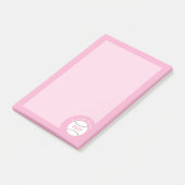 Cute Pink Girly Baseball Notes ポストイット (アングル)