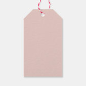 Cute Pink Girly Christmas Tree Gift ギフトタグ (裏面)