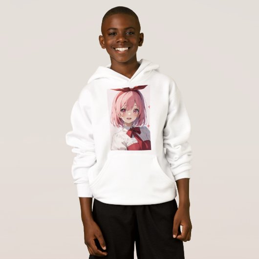 Cute Pink-Haired Anime Girl Illustration (正面フル)