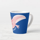 Cute pink happy axolotl カフェラテマグ (右アングル)