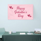 Cute Pink Happy Galentines Day Party 横断幕 (トレードショー)