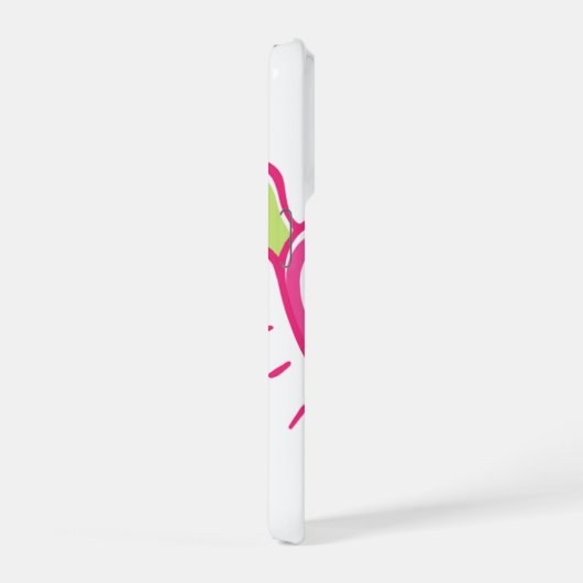Cute Pink Heart Aesthetic Phone Case iPhoneケース (右側面)