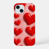 Cute Pink Heart iPhone 15 Case  iPhone 15ケース (裏面)