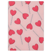 Cute Pink Heart Lollipops Seamless Pattern クリップボード (裏面)