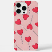 Cute Pink Heart Lollipops Seamless Pattern Case-Mate iPhoneケース (裏面)