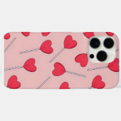 Cute Pink Heart Lollipops Seamless Pattern Case-Mate iPhoneケース (裏面 (横))