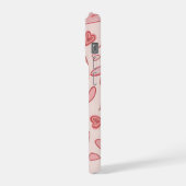 Cute Pink Heart Pattern Phone Case iPhoneケース (左側面)