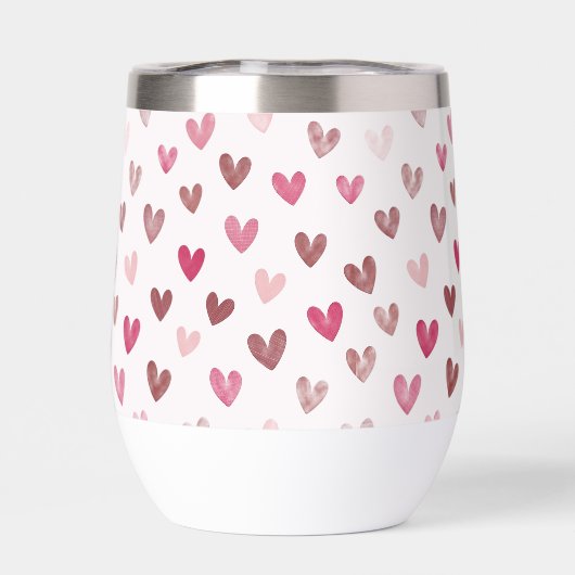 Cute Pink Heart Pattern – Romantic &Stylish Design (背面)