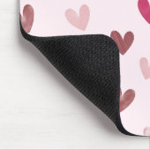 Cute Pink Heart Pattern – Romantic &Stylish Design マウスパッド (コーナー)