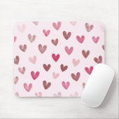 Cute Pink Heart Pattern – Romantic &Stylish Design マウスパッド (マウス)