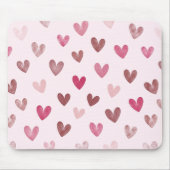 Cute Pink Heart Pattern – Romantic &Stylish Design マウスパッド (正面)