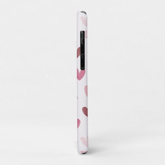 Cute Pink Heart Pattern – Romantic &Stylish Design Case-Mate iPhoneケース (裏面/左)