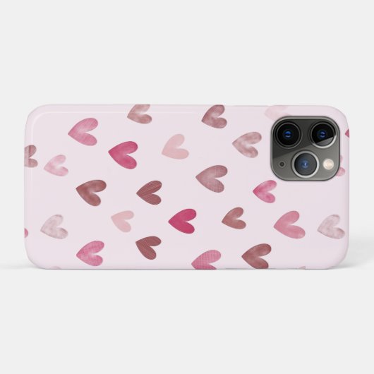 Cute Pink Heart Pattern – Romantic &Stylish Design Case-Mate iPhoneケース (裏面(横))