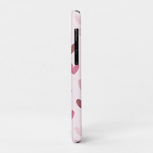 Cute Pink Heart Pattern – Romantic &Stylish Design Case-Mate iPhoneケース (裏面/左)