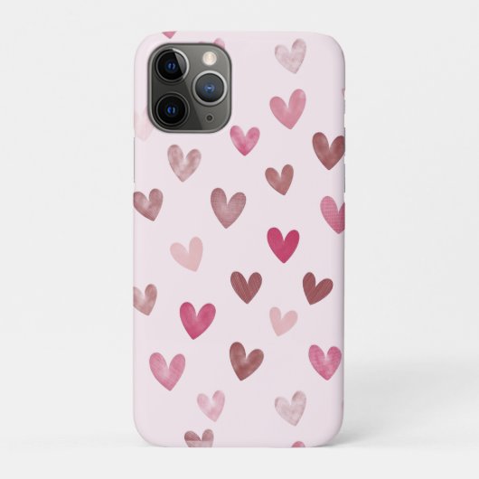 Cute Pink Heart Pattern – Romantic &Stylish Design Case-Mate iPhoneケース (裏)