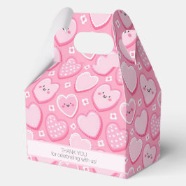 Cute Pink Hearts Girl Birthday Party フェイバーボックス