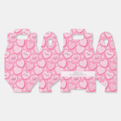 Cute Pink Hearts Girl Birthday Party フェイバーボックス (見開き)