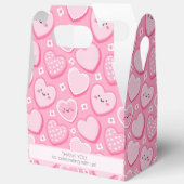 Cute Pink Hearts Girl Birthday Party フェイバーボックス (見開き)