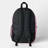 Cute Pink Hearts Kids Girl Backpack プリントバックパック (裏面)