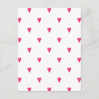 Cute Pink Hearts Love Card. ポストカード